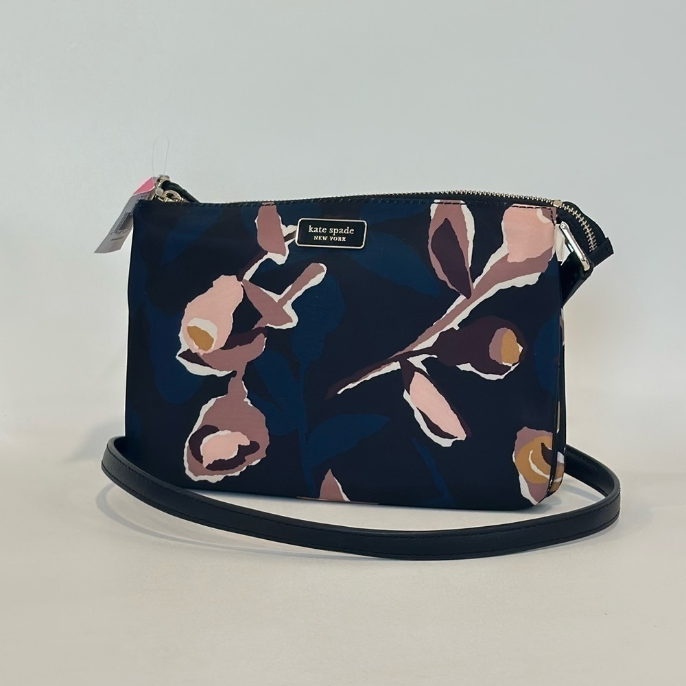 Kate Spade New York Triple Gusset Crossbody Bag with Dawn Paper Rose Print - Picture 10 of 13